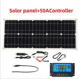 100w Panel Solar 50a Controlador Lcd 12v Cargador De Batería