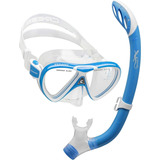 Combo Cressi Pegaso & Iguana Semidry Para Snorkeling Y Buceo Color Azul