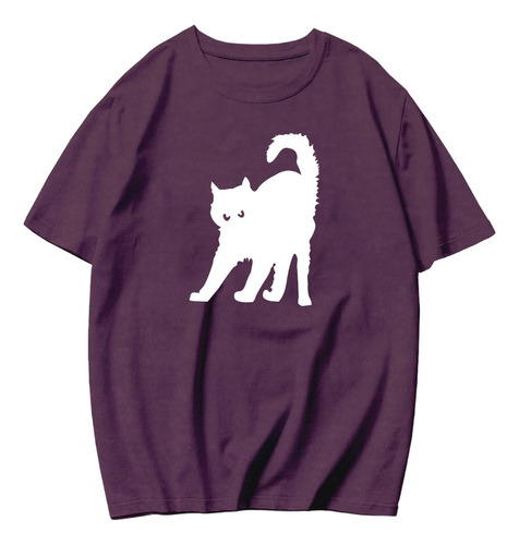 Camiseta Gatinho Cores Alongando Personalizada Longa Básico