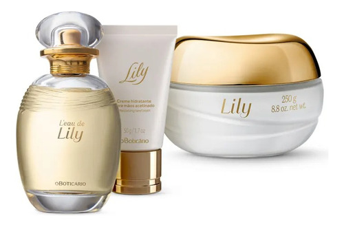 Presente L´eau De Lily + Creme Acetinado + Mãos