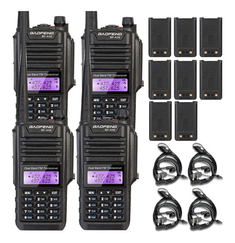 Set 4 Unidades Handy Baofeng Vhf/uhf A58 Recargable Handie