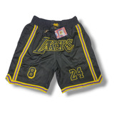 Short Basquet Nba Just Don Lakers Black