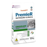 Ração Premier Nutrição Clínica Obesidade P/ Gatos Ad. 1,5kg 