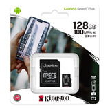 Micro Sd Kingston 128gb 100mb/s (sdcs2/128gb) C10