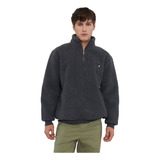 Polerón Hombre Sherpa Half Zipper Gris Corona