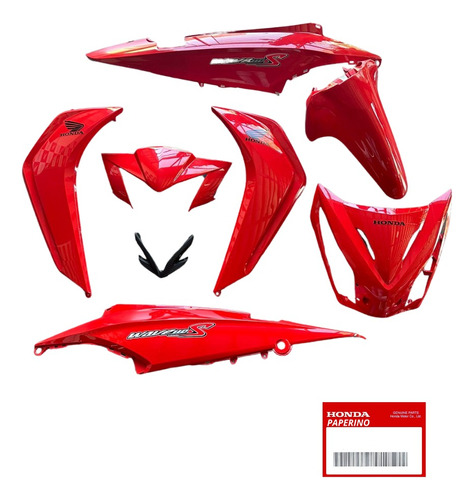 Kit Juego Plasticos Honda Wave 110s Base S/d Original Rojo 