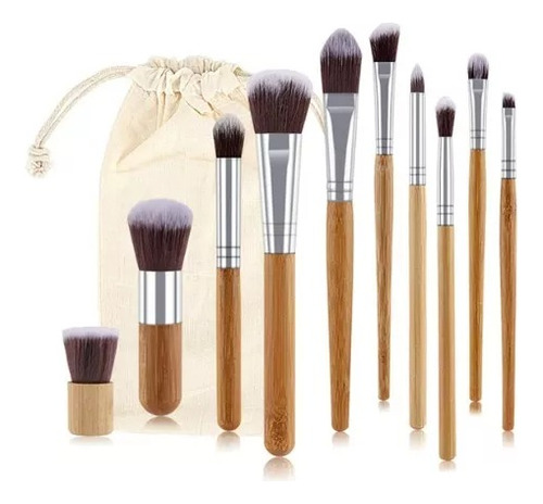 Brochas Maquillaje De Bambú X11 - Unidad a $27240