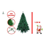Árvore De Natal 1,50m Com 320 Galhos Verde Tradicional