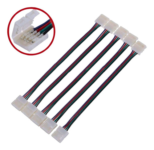 30 Emendas Jumper Conector Para Fita Led Rgb Smd5050 4vias 