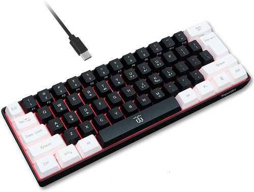 Snpurdiri 60 Teclado Para Juegos Con Cable, Teclado Ret...