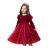 Vestido Con Lentejuelas De Navidad Para Niña