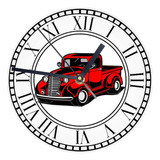 Reloj Redondo Madera Brillante Autos Viejos Clasicos Mod 4