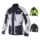 Chaqueta De Protección Para Motociclista Hwk M Gris Claro