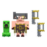 Minecraft Figura De Acción Fidget Creeper Vs Piglin Feroz