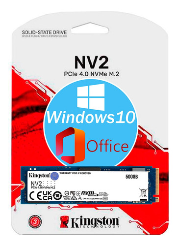 Ssd Kingston M2 Nvme 500gb Com Windows E Office Instalado