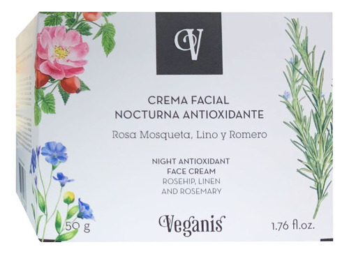 Veganis Crema Facial Nocturna Antioxidante Antiarrugas
