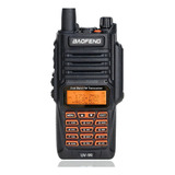 Kit Rádio Comunicador Radio Baofeng Walkie Talkie Uv9r 10w Bandas De Freqüência Vhf/uhf Cor Preto