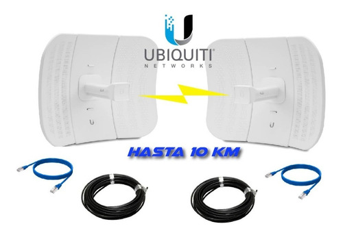 Enlace Inalámbrico Internet Hasta 10km Ubiquiti Kit Antenas