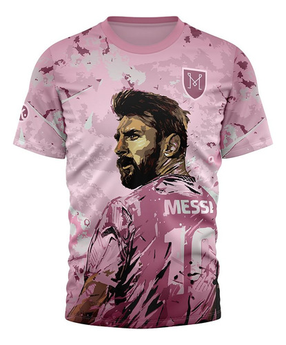 Camiseta Futbol Kapho Messi Pink Miami 2023 Niños