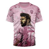 Camiseta Futbol Kapho Messi Pink Miami 2023 Niños