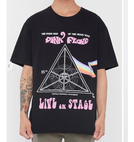 Polera Pink Floyd  Live On Stage  The Dark Side Of The Moon
