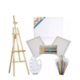 Set De 7 Pcs Acrílico Kit Para Pintar Atril De 150cm.