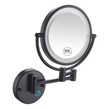 Espejo De Maquillaje 10x Con Luz Led, Usb Recarg