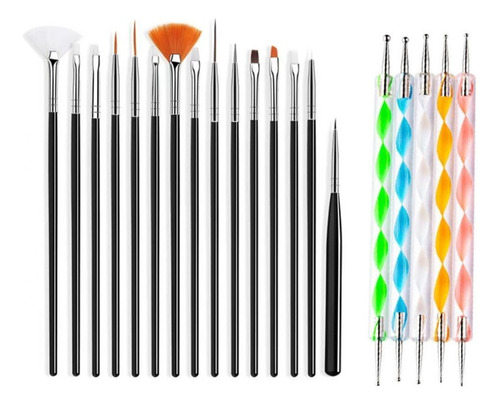 Set De Manicura Nail Art Brush Para Pintar Uñas