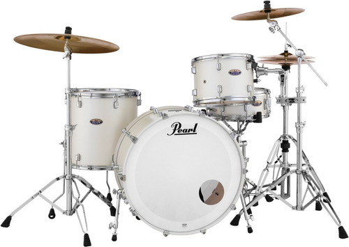 Batería Pearl Decade Maple 3 Cuerpos B24 T13 Tf16 Blanca White Satin Pearl Color Blanco