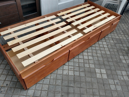 Base Box Para Somier Con 6 Cajones. Pino Lustrado 160 X 200