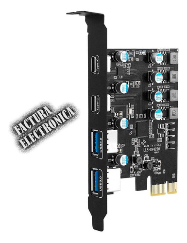  Tarjeta Pci Express A Usb 3.0 Usb C X4 Puertos Usb Pci-e