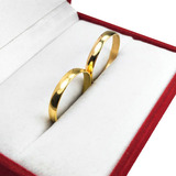 Par Alianzas Oro 18k Anillos 3.5 Grs Casamiento Compromiso