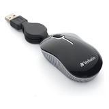 Mini Ratón Usb-a Para Computadora Óptica Con Cable Verbatim,