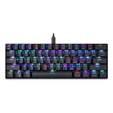 Teclado Negro Ck61 Motospeed Con Mecánica Para Juegos