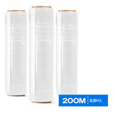 Bobina Filme Stretch 25 Micras 2,5kg Branco Colorido 200m