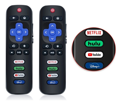 Control Remoto Para Smart Tv Roku Series, 2 Piezas