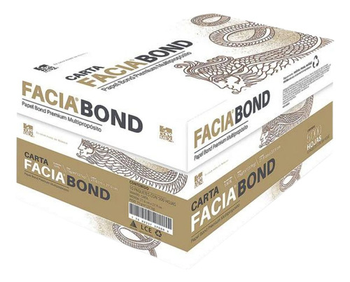 Papel Facia Bond Carta Blanco Caja Con 5,000 Hojas