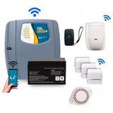 Central De Alarme Wifi Lr03sw + 4 Sensor + Bateria + Sirene