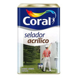 Selador Acrílico Coral 18l Para Paredes Branco