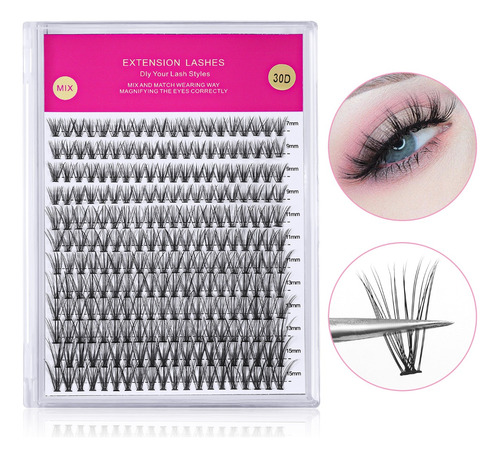 Blister Extensiones De Pestañas Fishtail 30d 120 Ramos