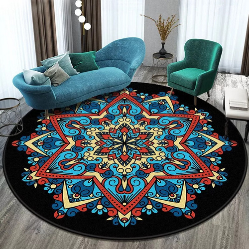 Alfombra Mandala Vintage, Alfombra Para El Hogar, 80 X 80 Cm