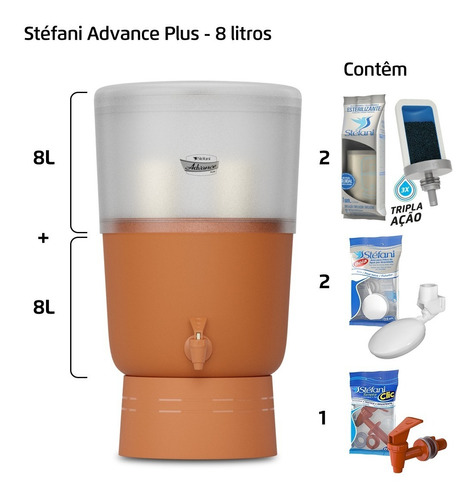 Filtro De Barro Advance Plus 8 Litros - Stéfani