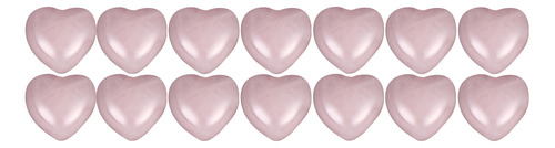 Piedras En Forma De Corazón De Chakra, Cuarzo Rosa, 14 Unida