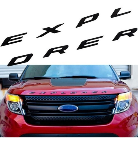 Emblema Letras Explorer Ford Para Capot Color Negro Brillant Foto 6