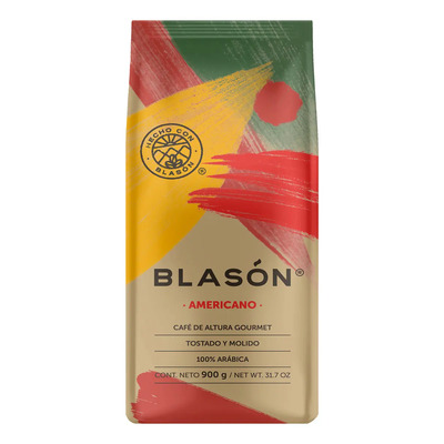 Café Molido 100% Arábico Gourmet Americano 900g Blasón | MercadoLibre