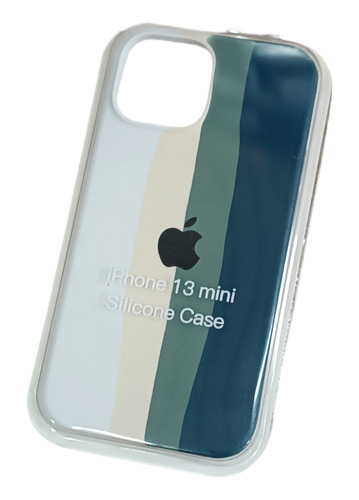 Silicon Case Rainbow Para iPhone 13 Mini 