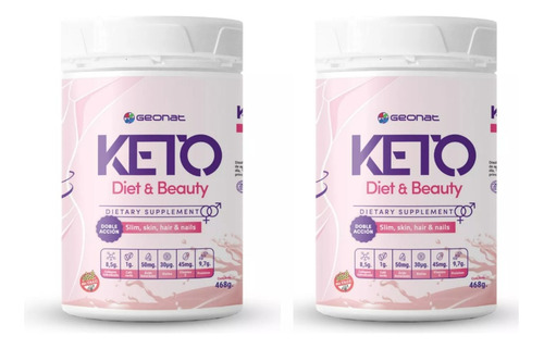 Keto Diet Beauty Colageno Hidrolizado Piel Cabello Uñas  X2