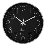 Reloj De Pared Moderno Redondo Silencio Cuarzo Digital 30cm