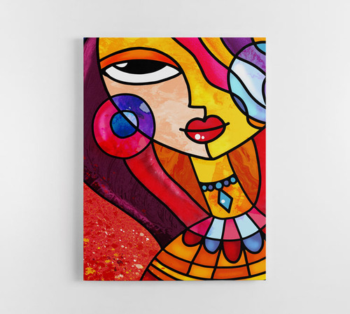 Cuadro En Lienzo Tayrona Store Pintura Mujer 001 60x80cm