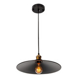 Lámpara Colgante Vintage Negro Mate E27 40w 1 Luz